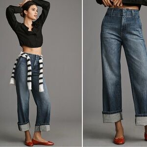 Pilcro Blue Wide-Leg Jeans
